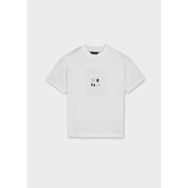 Mayoral Μπλουζα κοντομ αναγλυφη επιση κρεμ 26-06031-077 6031