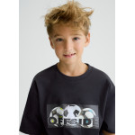 Mayoral Μπλουζα κοντομανικη σταμπα μαυρο 26-06033-018 6033