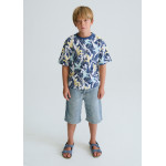 Mayoral Μπλουζα κοντομανικη σταμπωτη μπλε σκουρ 26-06039-042 6039