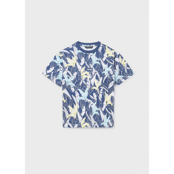 Mayoral Μπλουζα κοντομανικη σταμπωτη μπλε σκουρ 26-06039-042 6039