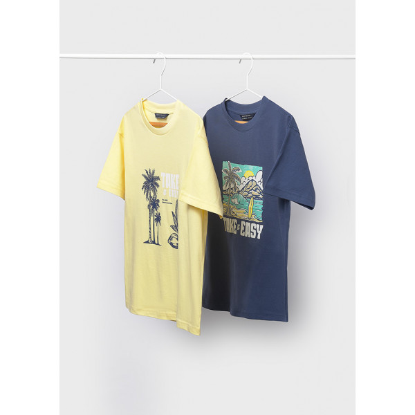 Mayoral Σετ 2 μπλουζακια κοντομανικα κιτρινο ωκ 26-06040-086 6040