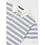 Mayoral Πολο κοντ/κο πλεκτο κρεμ-μπλε 26-06162-046 6162