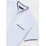 Mayoral Πολο κοντομ γιακας mao λευκο 26-06163-053 6163