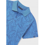 Mayoral Πολο κοντομανικο σταμπωτο μπλε 26-06169-072 6169