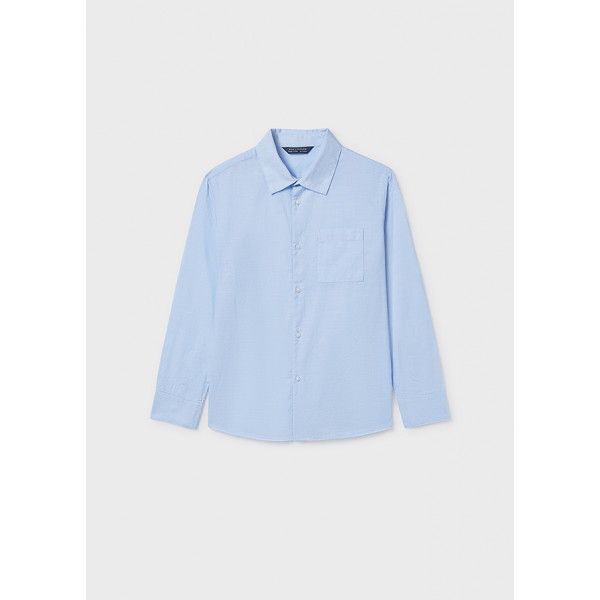 Mayoral Πουκαμισο μακρυμανικο γιακας γαλαζιο 26-06174-018 6174