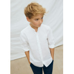 Mayoral Πουκαμισο μακ/κο γιακας mao λευκο 26-06176-010 6176