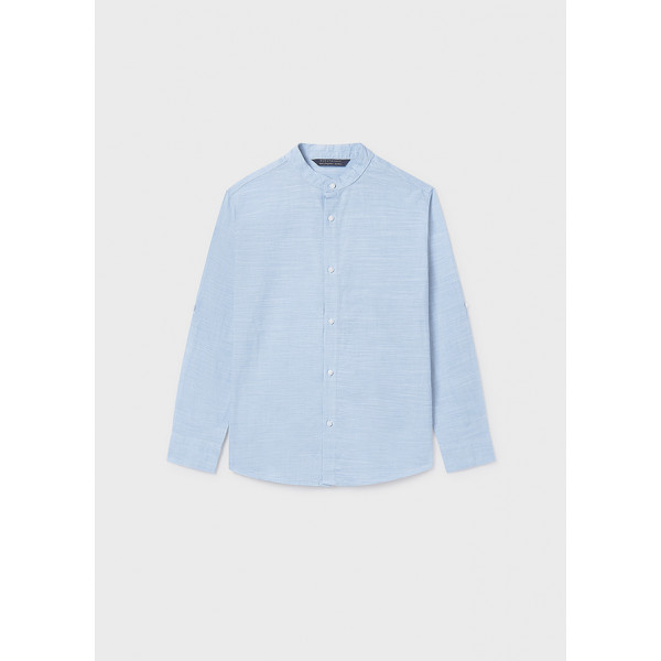 Mayoral Πουκαμισο μακ/κο γιακας mao γαλαζιο 26-06176-011 6176