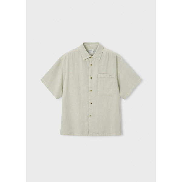 Boston Πουκαμισο κοντ/κο λινο comfy λαδι ανοιχ 26-06179-457 6179