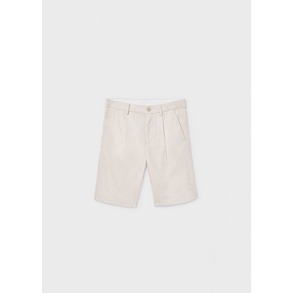 Mayoral Βερμουδα λινη suiting μπεζ μιξη 26-06214-016 6214