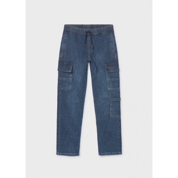 Mayoral Παντελονι denim jogger cargo τζιν σκουρ 26-06570-017 6570