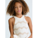 Mayoral Φορεμα πλεκτο ζιγκ ζαγκ εκρου-αμμο 26-06907-064 6907