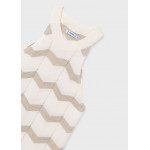 Mayoral Φορεμα πλεκτο ζιγκ ζαγκ εκρου-αμμο 26-06907-064 6907