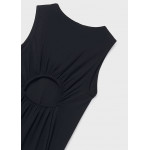 Mayoral Φορεμα ριγε midi μαυρο 26-06914-078 6914