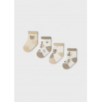 Mayoral Σετ 4 καλτσες καφε ανοιχ 26-09049-036 9049