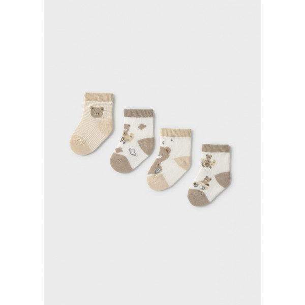 Mayoral Σετ 4 καλτσες καφε ανοιχ 26-09049-036 9049