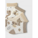 Mayoral Σετ 4 καλτσες καφε ανοιχ 26-09049-036 9049