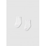 Mayoral Σετ 2 καλτσακια αμπιγιε λευκο 26-09050-065 9050