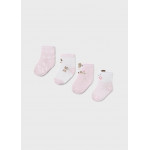 Mayoral Σετ 4 καλτσακια ροζ μπεμπε 26-09054-046 9054