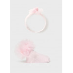 Mayoral Σετ κορδελα και καλτσες ροζ μπεμπε 26-09055-036 9055