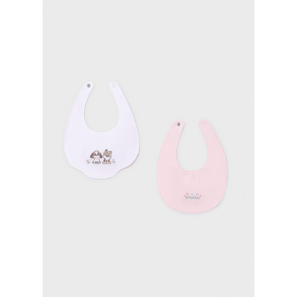 Mayoral Σετ 2 σαλιαρες ροζ μπεμπε 26-09077-044 9077