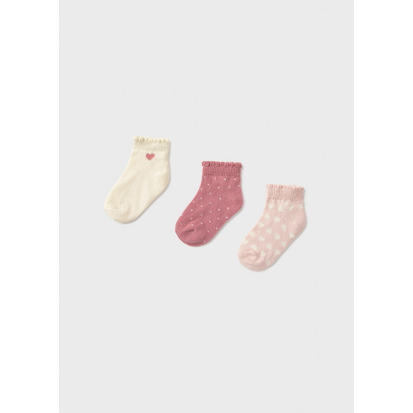 Mayoral Σετ 3 καλτσακια ροζ 26-10141-043 10141