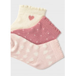 Mayoral Σετ 3 καλτσακια ροζ 26-10141-043 10141