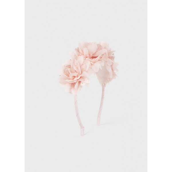 Mayoral Στεκα λουλουδια τουλι ροζ απαλο 26-10154-065 10154