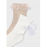 Mayoral Σετ 2 καλτσες μπεζ εντον 26-10184-071 10184