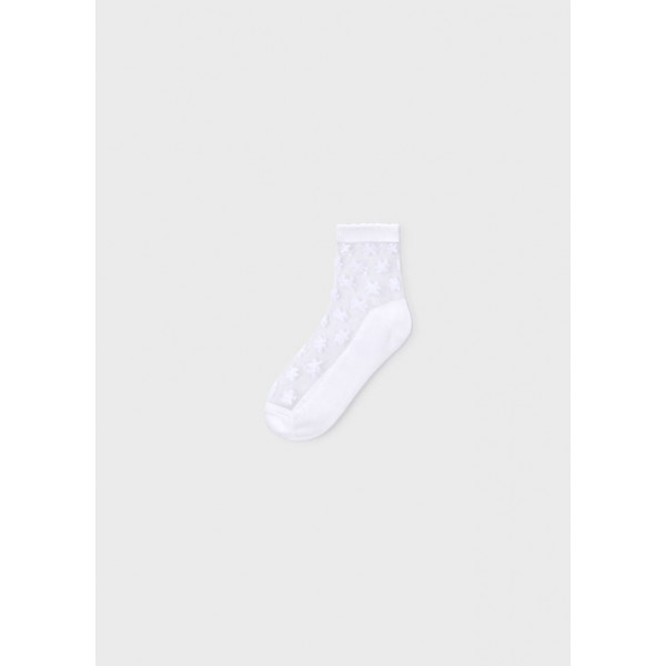 Mayoral Καλτσακι λουλουδια λευκο 26-10186-020 10186