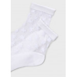 Mayoral Καλτσακι λουλουδια λευκο 26-10186-020 10186