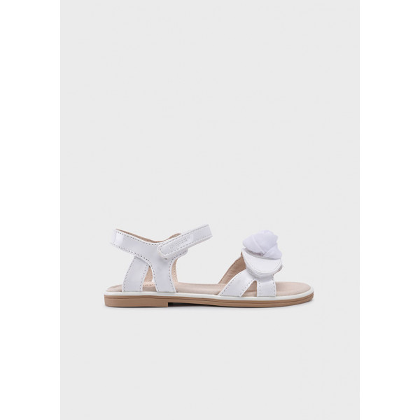 Mayoral Σανδαλια λουστρινι λουλουδι λευκο 26-45732-011 45732