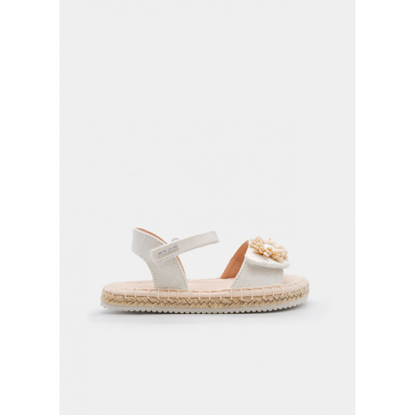 Mayoral Σανδαλια γιουτα λουλουδι λευκο 26-45753-063 45753