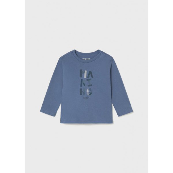 Mayoral T-Shirt μακρυμανικο basic μπλε 16-00108-016 108
