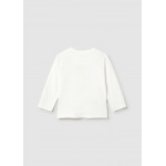 Mayoral T-Shirt μακρυμανικο basic κρεμ 16-00108-017 108