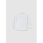 Mayoral Πουκαμισο μακρυμανικο basic λευκ-γαλαζ 16-00124-031 124