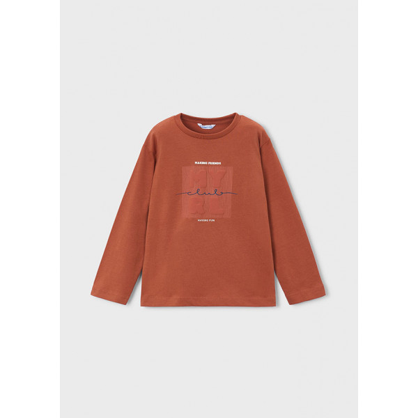 Mayoral T-Shirt μακρυμανικο basic κεραμιδι 16-00173-088 173