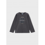 Mayoral T-Shirt μακρυμανικο basic μαυροπινακ 16-00173-090 173