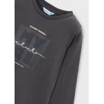 Mayoral T-Shirt μακρυμανικο basic μαυροπινακ 16-00173-090 173