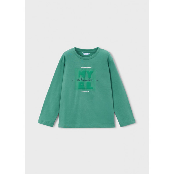 Mayoral T-Shirt μακρυμανικο basic λαχανι 16-00173-093 173