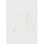 Mayoral T-Shirt μακρυμανικο basic εκρου-μπλε 16-00178-052 178