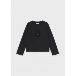 Mayoral T-Shirt μακρυμανικο basic μαυρο 16-00178-055 178
