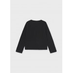 Mayoral T-Shirt μακρυμανικο basic μαυρο 16-00178-055 178
