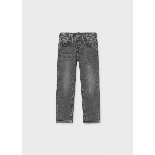 Mayoral Παντελονι τζιν slim fit βασικ γκρι σκουρ 16-00504-063 504