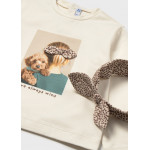 Mayoral T-Shirt μακρυμανικο με κορδελ σογια 16-02003-090 2003