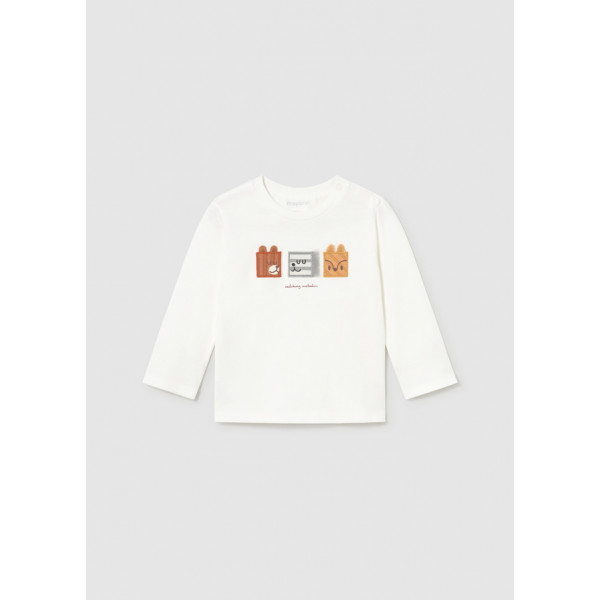 Mayoral T-Shirt μακρ/κο προσωπα κρεμ 16-02009-086 2009