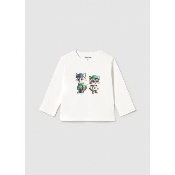 Mayoral T-Shirt μακρ/κο φιλοι κρεμ 16-02013-010 2013