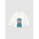 Mayoral T-Shirt μακρ/κο ζωακια play κρεμ ανοιχ 16-02015-018 2015