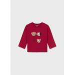 Mayoral T-Shirt μακρυμανικο κεντηματα κοκκινο 16-02018-050 2018