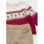 Mayoral Σετ παντελονι μακρυ πουλοβερ κοκκινο 16-02532-079 2532