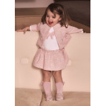 Mayoral Σετ φουστα πλεκτο tweed απαλο ροζ 16-02954-029 2954